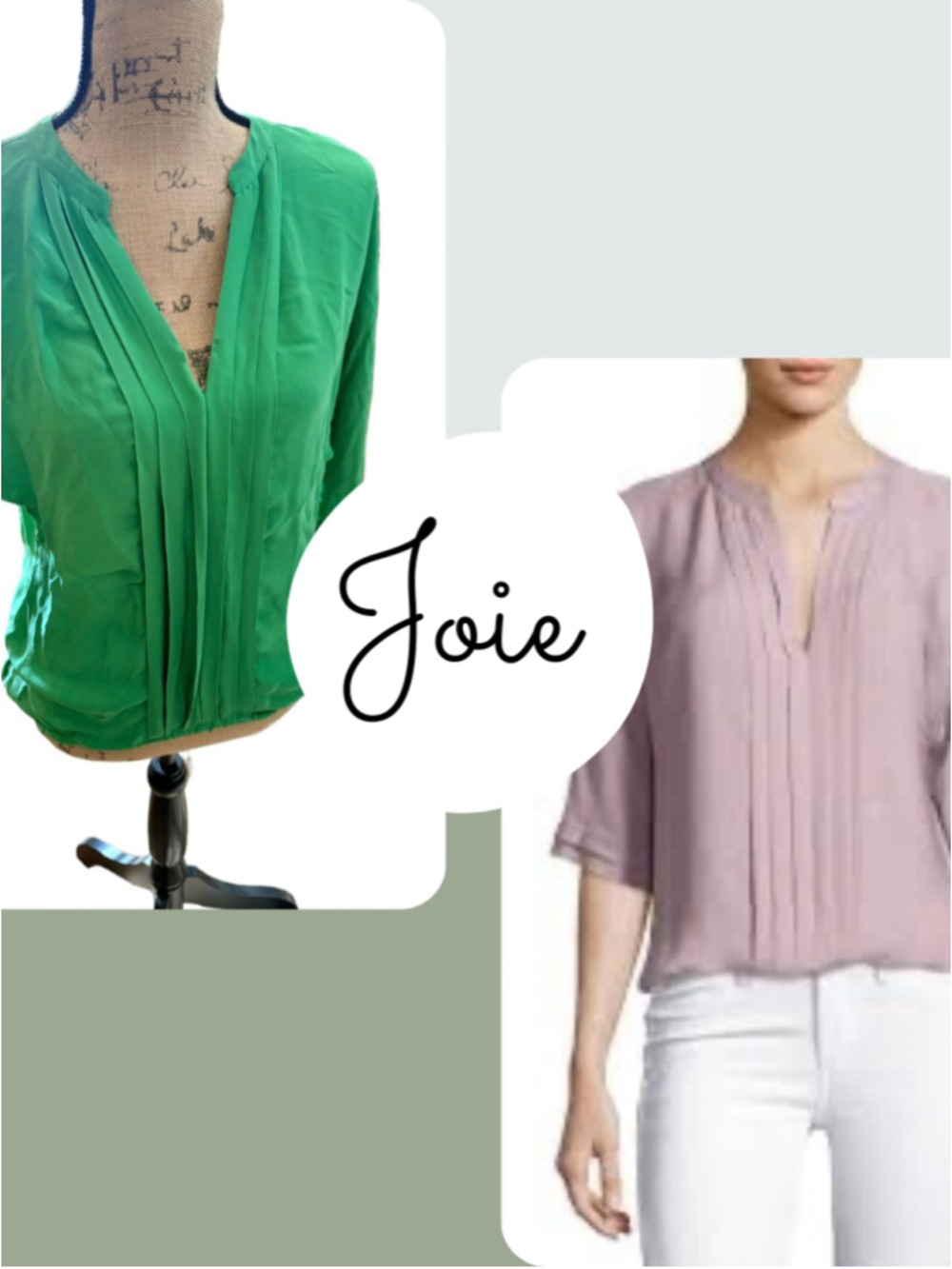 Joie Marru Pintuck-Front Silk Blouse Size S Vibrant Green